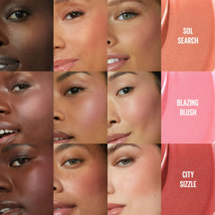 Maybelline Sunkisser Multi-Use Liquid Blush and Bronzer, Blendable Formula, Blazing Blush, 0.23 fl oz